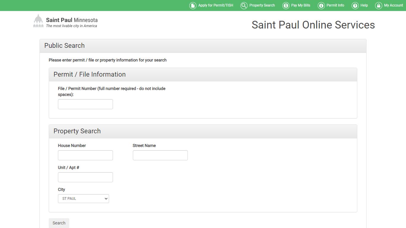 Property Search - The City of Saint Paul